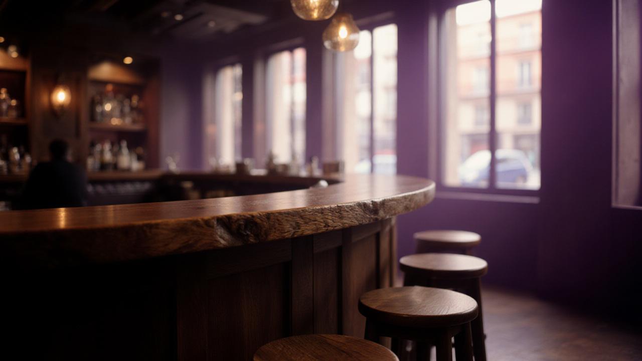 Interior de un restaurante moderno con muebles de madera artesanal por Crepúsculo Madera